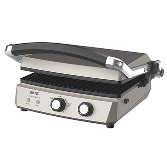 Kontaktní gril Imetec, 7481, Griglia & Gusta, maximální teplota 240 °C, 7 nastavitelných poloh, 5 nastavitelných výšek, 3 funkce, 2000 W