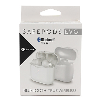Sluchátka Meliconi, 497415 WH SAFE PODS EVO, bezdrátová, Bluetooth 5.0, True Buds, nabíjecí pouzdro