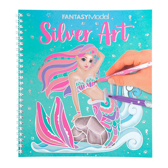 Metalická omalovánka Fantasy Model, Mořská panna, metalické pozadí