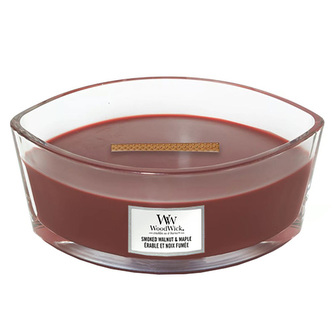 Svíčka dekorativní váza WoodWick, Uzený vlašský ořech a javor, 453.6 g