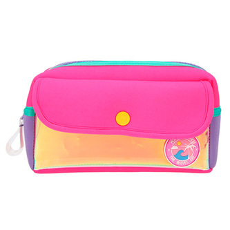 Penál taštička Top Model, Pastelové barvy, s hologramovou fólií. 22 x 13,5 x 8,5 cm