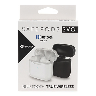 Sluchátka Meliconi, 497416 BK SAFE PODS EVO, bezdrátová, Bluetooth 5.0, True Buds, nabíjecí pouzdro
