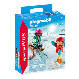 Děti na saních Playmobil, Zimní sporty, 13 dílků