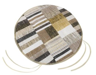 Sedák EMA kulatý hladký - dlaždice hnědobéžové - průměr 40 cm, výška puru 2 cm