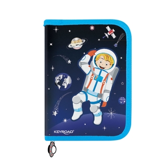 Penál KEYROAD 1 p, 1 chlp, naplněný 29ks, Kosmonaut