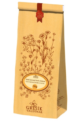 Grešík Jetel červený květ s listem řezaný 30 g