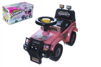 Odrážedlo auto Cross country růžové 53x48x26cm v krabici od 12 do 35 měsíců