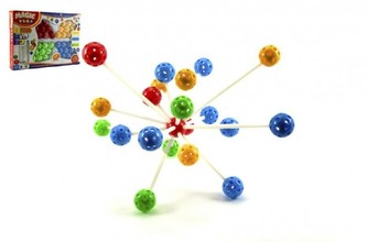 Stavebnice kugeli plast 36 kuliček v krabici 32x23cm