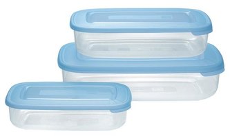 Dóza na potraviny 3 ks, obdélník