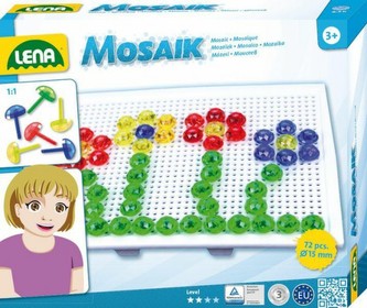 Mozaika malá, klobouček 1,5cm krystal 72ks v krabici 24x21cm