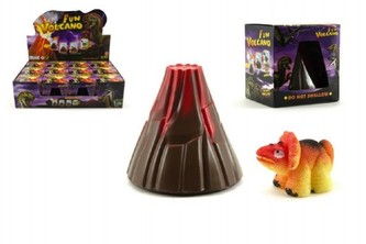 Dinosaurus líhnoucí a rostoucí ze sopky 6cm v krabičce