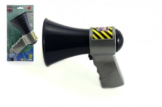 Megafon policie plast 14cm na kartě
