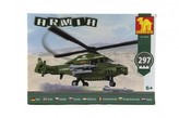 Stavebnice Dromader Vojáci Vrtulník 297ks v krabici 35x25,5x5,5cm