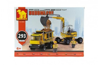 Stavebnice Dromader bagr + nákladní auto 29506 293ks v krabici 35x25x6cm