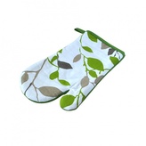 KUCHYŇSKÁ CHŇAPKA, RUKAVICE, 26,5CM, ZELENÉ KVĚTY