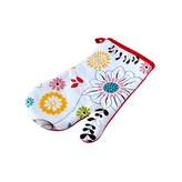 KUCHYŇSKÁ CHŇAPKA, RUKAVICE, 26,5CM, ČERVENÉ KVĚTY