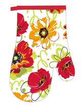 CHŇAPKA KUCHAŘSKÁ BEZ MAGNETU 18X27 ČERVENÉ KVĚTY