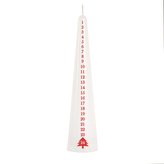 SVÍČKA KÓNICKÁ ADVENTNÍ, 25CM, BÍLÁ