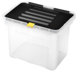 BOX ÚLOŽNÝ S VÍKEM 9L, PLAST, 30X23X20 CM