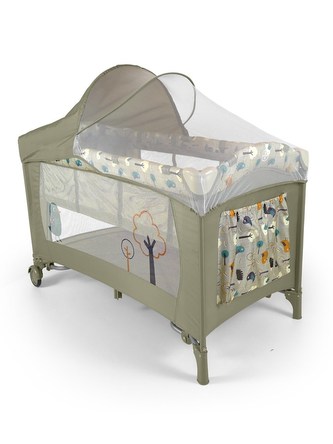 Cestovní postýlka Milly Mally Mirage Deluxe grey bird