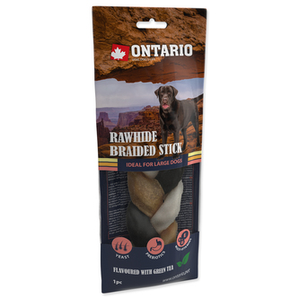 Snack ONTARIO Dog Rawhide Snack Green tea Braid