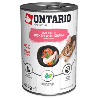 Konzerva ONTARIO Chicken with Shrimps flavoured with Sea Buckthorn