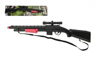 Pistole/Puška klapací plast 68cm na kartě
