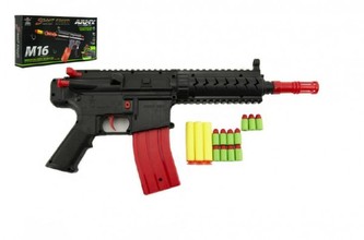 Samopal na pěnové náboje plast 40cm M16 v krabici