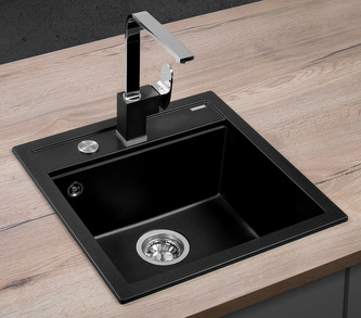 DG00C50bc Dřez granitový bez odkapu Cubis ČERNÝ