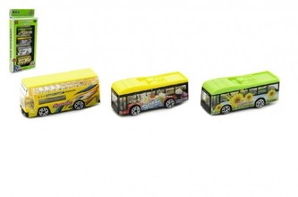 Autobus 4ks plast 7cm v krabici 12x26x3cm