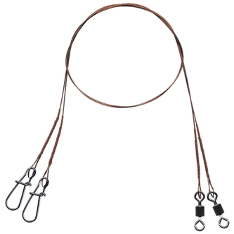 Ocelové lanko pro lov dravců 7 x 7 (11kg) 30cm 2ks