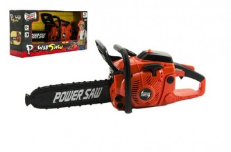 Motorová pila řetězová nářadí plast 39cm na baterie se zvukem v krabici