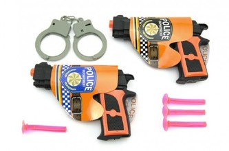 Pistole 2ks s přísavkami + doplňky plast 15cm v sáčku