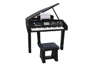 Piáno/klavír plast 56x72x44cm na baterie se zvukem v krabici