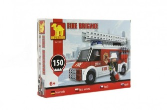 Stavebnice Dromader Hasiči Auto 21402 150ks v krabici 25,5x18,5x4,5cm