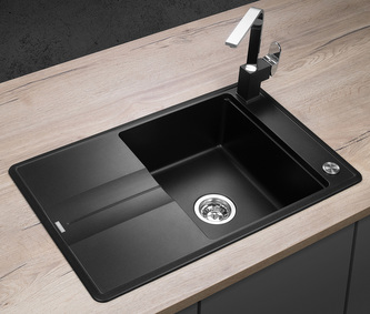 DG10N50bc Dřez granitový s odkapem Nobles ČERNÝ DG10N50bc Dřez granitový s odkapem Nobles ČERNÝ