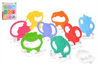 Řetěz na kočárek/postýlku 8 zvířátek plast 17ks na kartě 12m+