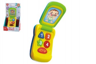 Telefon Mobil plast 14cm na baterie se zvukem se světlem na kartě 11x20x5,5cm 18m+ Telefon Mobil plast 14cm na baterie se zvukem se světlem na kartě 11x20x5,5cm 18m+
