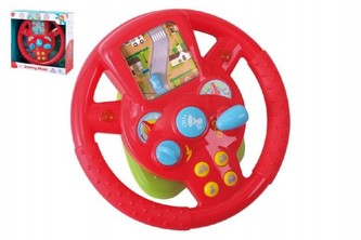 Volant plast průměr 26cm na baterie se zvukem se světlem v krabici 28x28x13cm 18m+