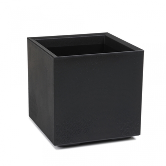 Plastový květináč Karo eco recycled beton 400x400 mm, černý