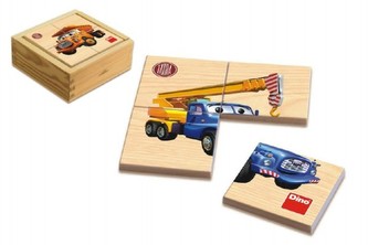 Puzzle dřevěné Tatra 6x4 dílky v krabičce 11x11x4,5cm 1+