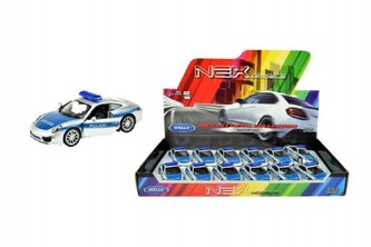 Auto Welly policie Porsche 911(991) Carrera S kov/plast 12cm volný chod