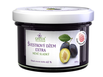 Grešík Džem Švestkový extra Méně sladký 220 g