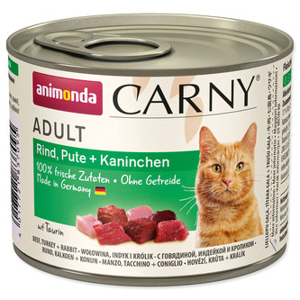 Konzerva ANIMONDA Carny Adult hovězí, krocan + králík