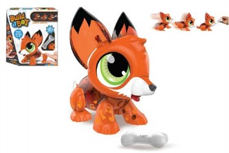 Build a Bot liška/robot sada plast 20ks na baterie v krabici 30x28x5,5cm