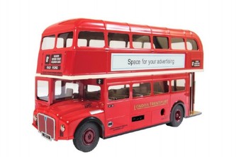 Autobus Routemaster Bus RM 5 "Double Decker" kov 1:36 v krabici 25x13x8cm Kovap
