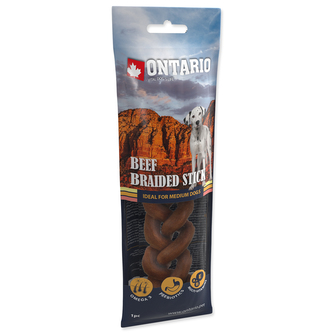 Snack ONTARIO Dog Rawhide Braided Stick