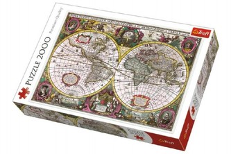 Trefl Puzzle Historická mapa světa r. 1630 / 2000 dílků