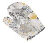 Kuchyňská chňapka - trojúhelníky šedé - chňapka 28x18 cm