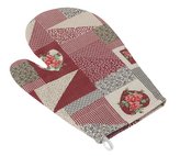 Kuchyňská chňapka - patchwork bordový - chňapka 28x18 cm